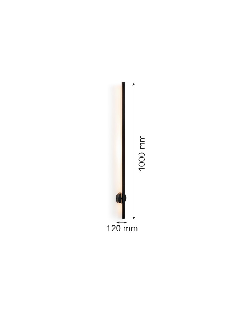 Argon ASSE listwa LED dłuższa 1x10W czarny struktura 8051