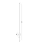 Kinkiety nowoczesne - Argon ASSE listwa LED dłuższa 1x10W czarny struktura 8051 - product 6