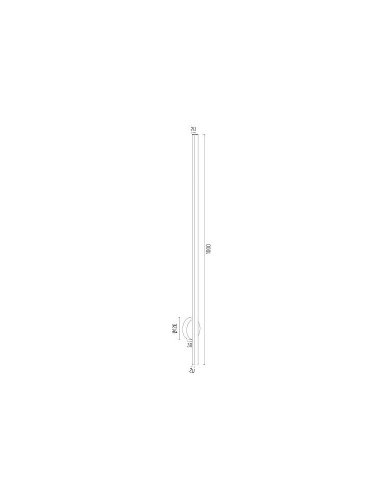 Argon ASSE listwa LED dłuższa 1x10W czarny struktura 8051