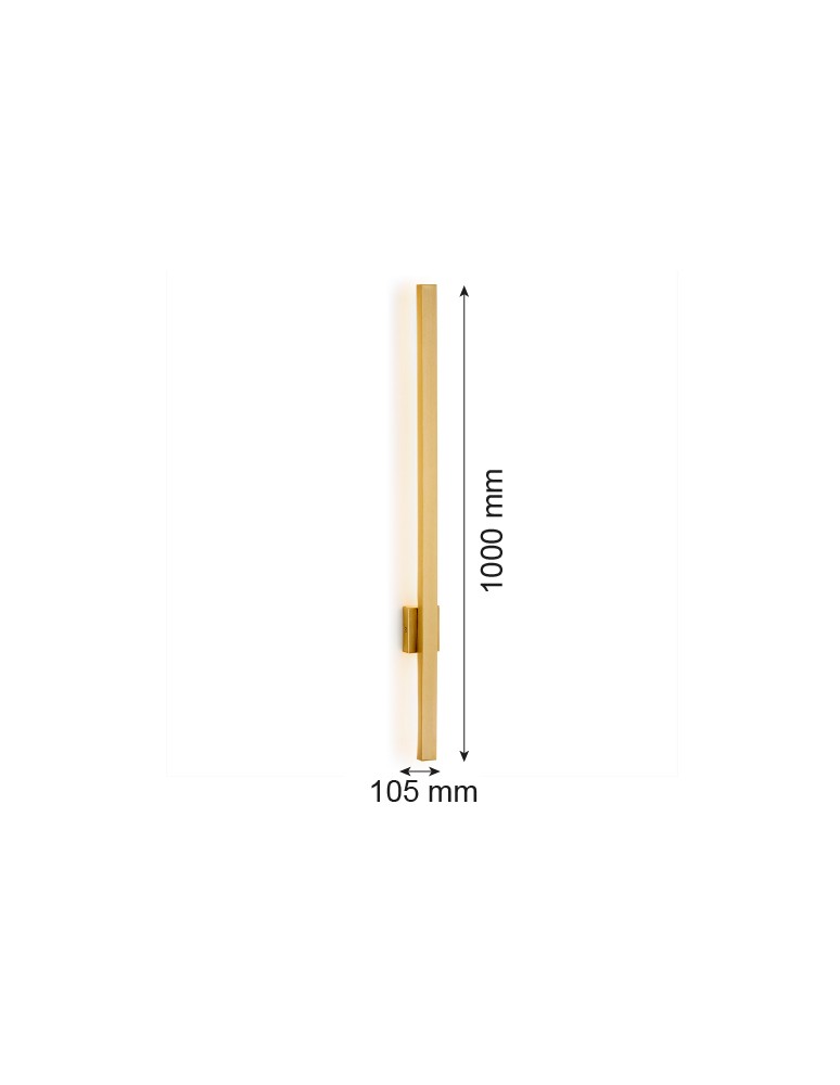 Argon ASSE listwa LED 1x10W mosiądz szczotkowany 8053 Argon ASSE listwa LED 1x10W mosiądz szczotkowany 8053