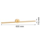 Kinkiety - Argon MIRIAM 8599 kinkiet 1 pł. M, złoty LED (zintegrowany) / 1188 lm / 3000K stal lakierowana - product 5