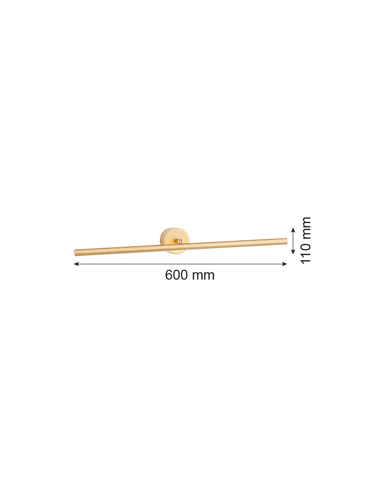 Argon MIRIAM 8599 kinkiet 1 pł. M, złoty LED (zintegrowany) / 1188 lm / 3000K stal lakierowana