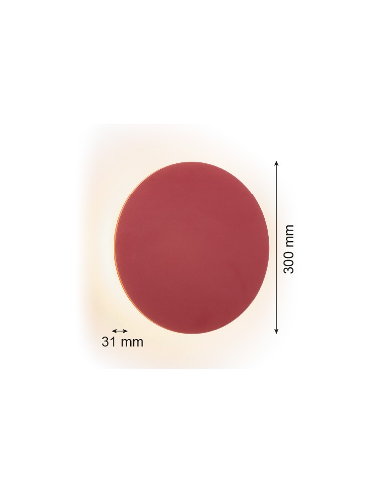 Argon OREGON PLUS kinkiet 1 pł. L 1x6W czerwony 8322