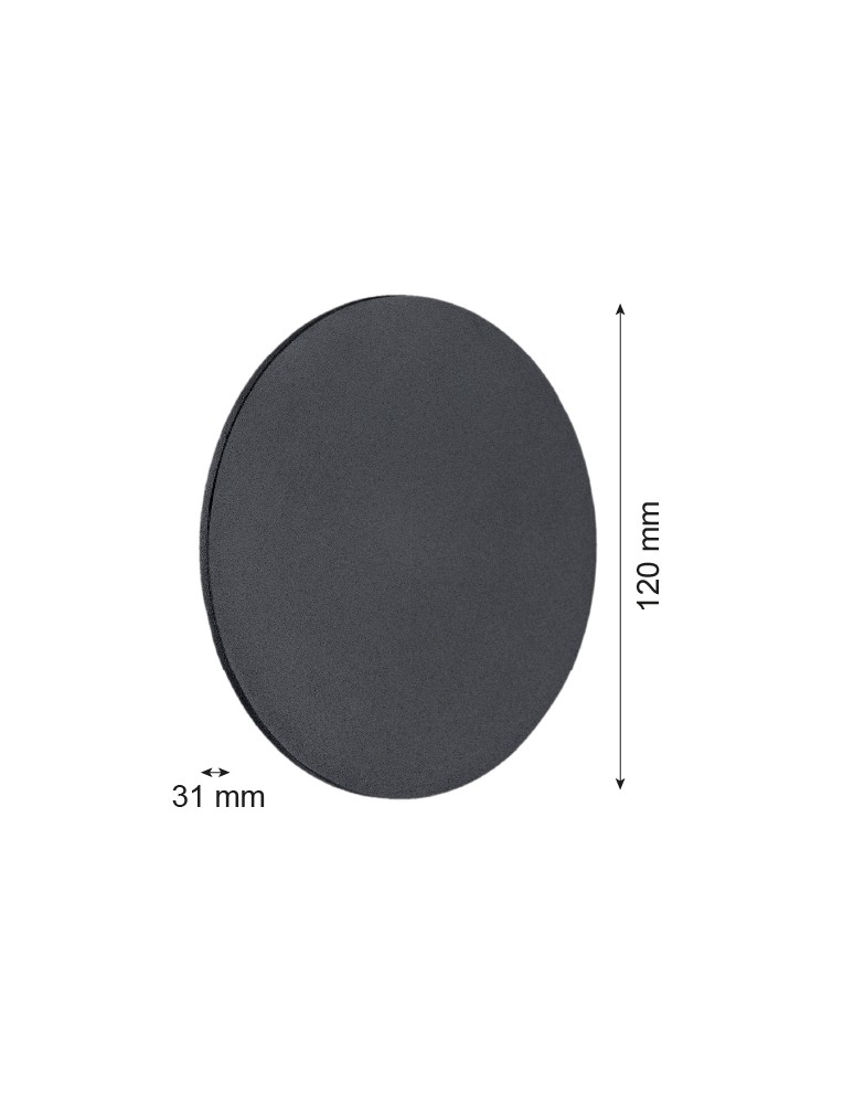 Argon OREGON kinkiet 1 pł. S 1x3W czarny struktura 3862 Argon OREGON kinkiet 1 pł. S 1x3W czarny struktura 3862