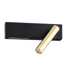 Kinkiety do sypialni - Argon JASPER kinkiet 2 pł. 1x6W LED (max) + 1x4.5W czarny struktura mosiądz 1050 - product 2