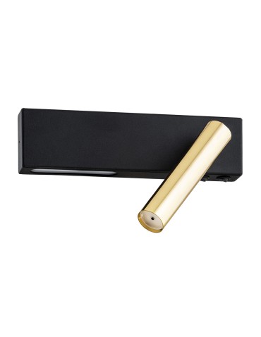 Argon JASPER kinkiet 2 pł. 1x6W LED (max) + 1x4.5W czarny struktura mosiądz 1050 - produkt 2