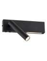 Argon JASPER kinkiet 2 pł. 1x6W LED (max) + 1x4.5W czarny struktura 1035