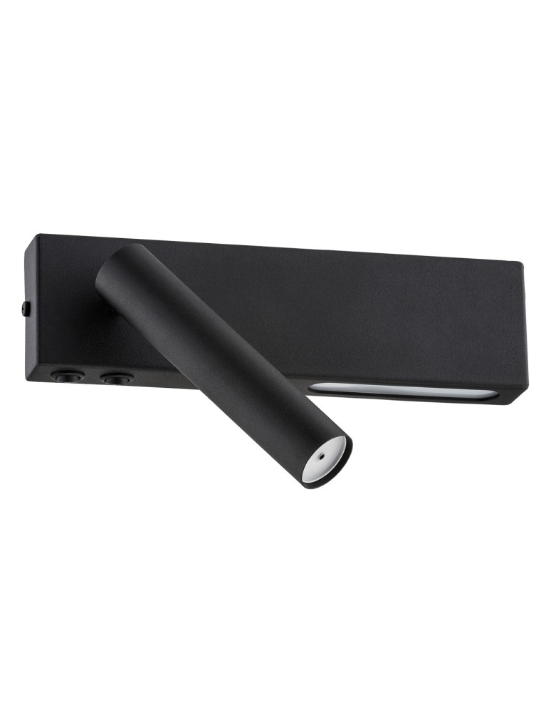 Argon JASPER kinkiet 2 pł. 1x6W LED (max) + 1x4.5W czarny struktura 1035 Argon JASPER kinkiet 2 pł. 1x6W LED (max) + 1x4.5W czarny struktura 1035