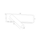Argon JASPER kinkiet 2 pł. 1x6W LED (max) + 1x4.5W czarny struktura 1035 Argon JASPER kinkiet 2 pł. 1x6W LED (max) + 1x4.5W czarny struktura 1035