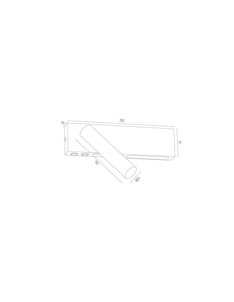 Argon JASPER kinkiet 2 pł. 1x6W LED (max) + 1x4.5W czarny struktura 1035 Argon JASPER kinkiet 2 pł. 1x6W LED (max) + 1x4.5W czarny struktura 1035