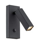 Kinkiety do czytania - Argon ROCK kinkiet 1 pł. 1x6W LED (max) czarny struktura 4723 - product 1