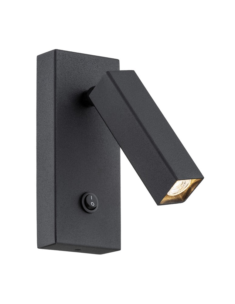 Argon ROCK kinkiet 1 pł. 1x6W LED (max) czarny struktura 4723