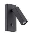 Kinkiety do czytania - Argon ROCK kinkiet 1 pł. 1x6W LED (max) czarny struktura 4723 - product 2
