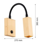 Kinkiety do sypialni - Argon ROCKSTAR kinkiet 1 pł. 1x6W LED (max) mosiądz szczotkowany 4743 - product 3