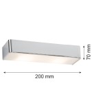 Kinkiety chromowane - Argon RODAN kinkiet 1 pł. mały 1x15W (max) chrom 3076 - product 2