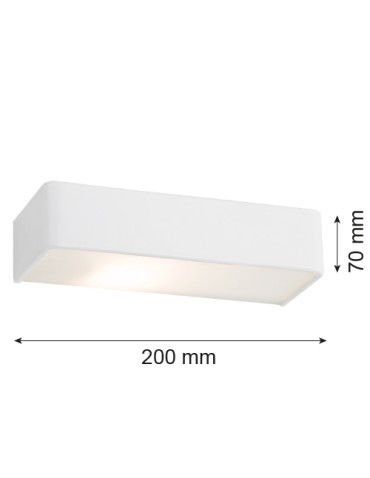 Argon RODAN kinkiet 1 pł. mały 1x15W (max) biały struktura 3077 - produkt 2