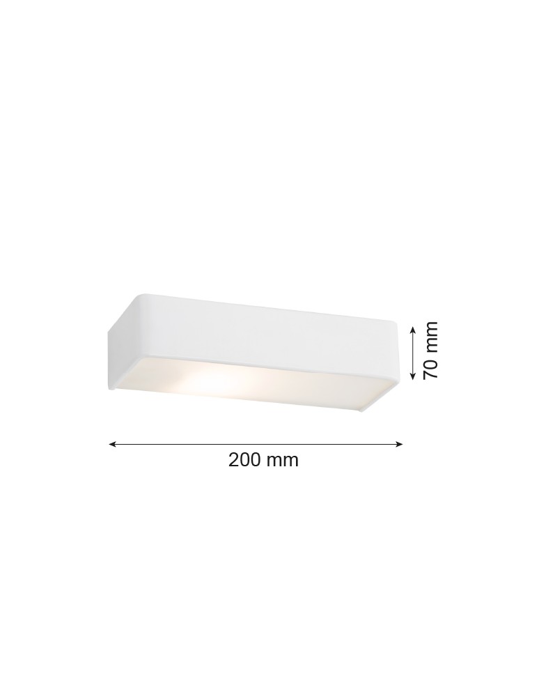 Kinkiety nowoczesne - Argon RODAN kinkiet 1 pł. mały 1x15W (max) biały struktura 3077 - product kolory-swiatla.pl 2