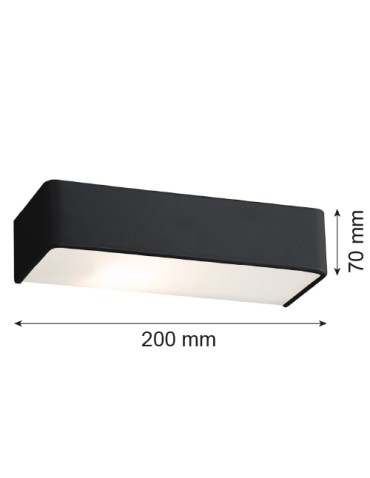 Argon RODAN kinkiet 1 pł. mały 1x15W (max) czarny struktura 3079 - produkt 2