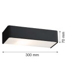 Kinkiety nowoczesne - Argon RODAN kinkiet 1 pł. średni 1x15W (max) czarny struktura 3075 - product 3