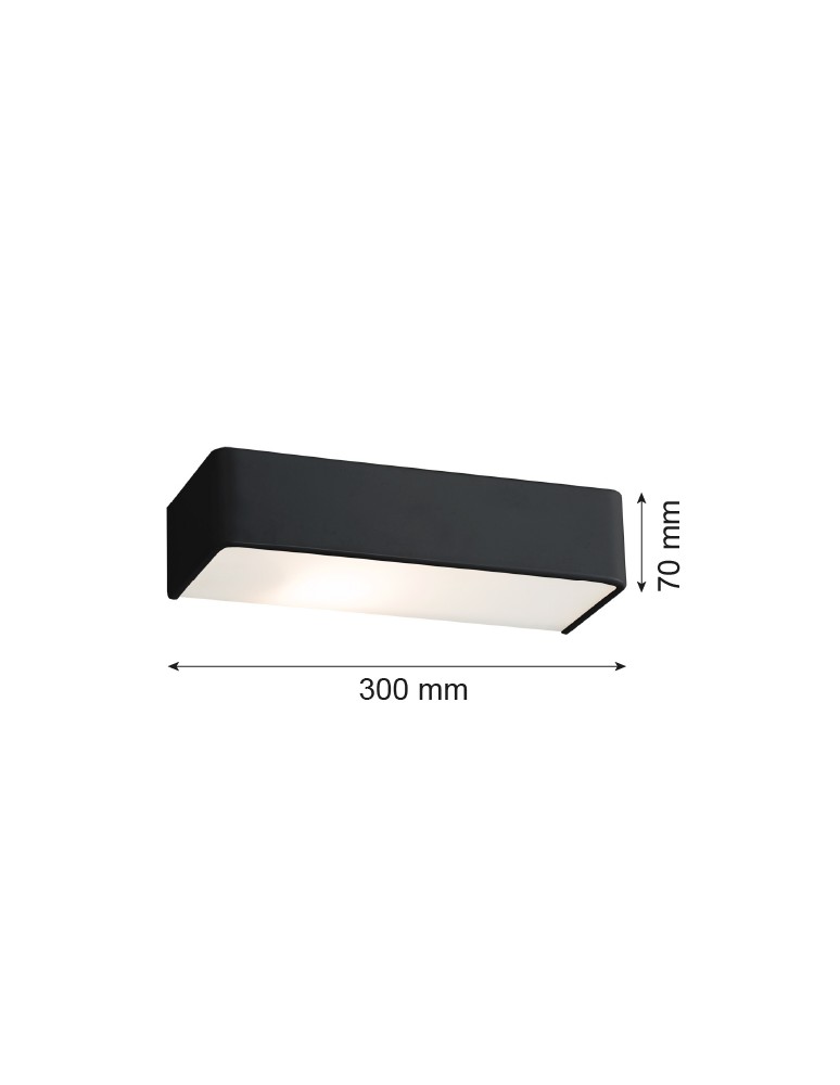 Argon RODAN kinkiet 1 pł. średni 1x15W (max) czarny struktura 3075