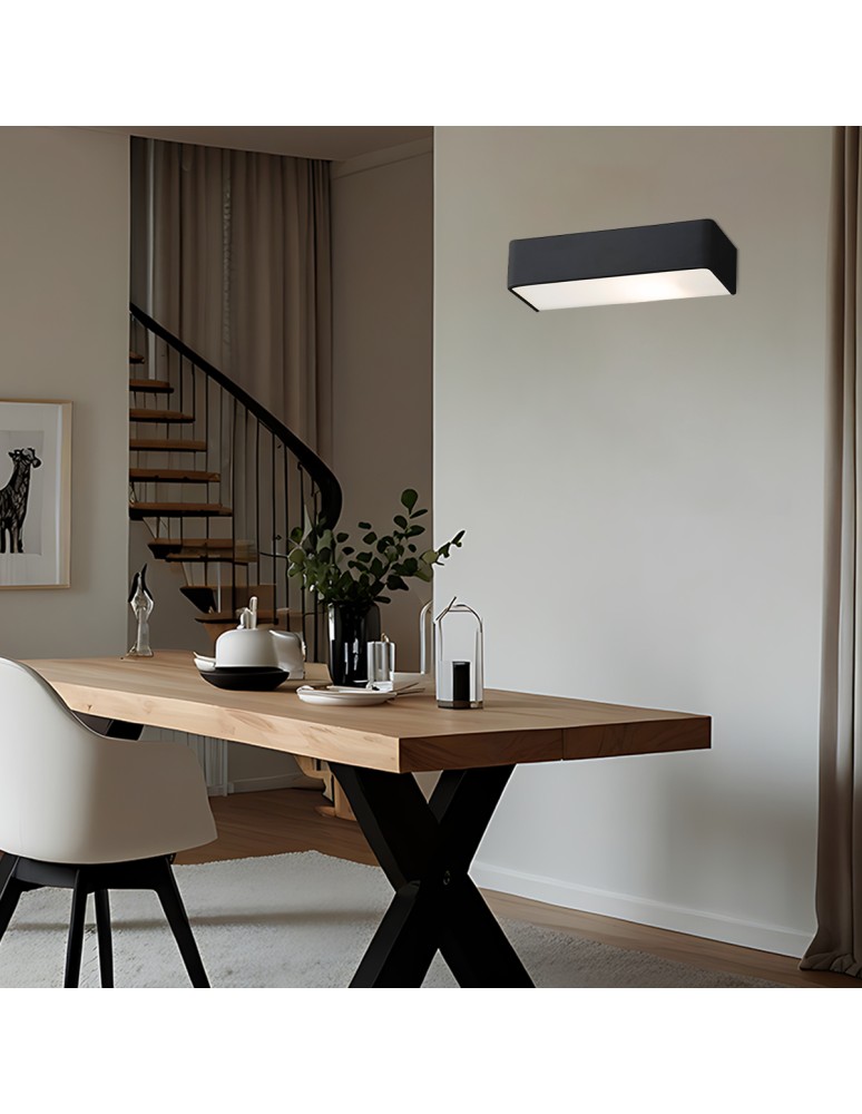 Argon RODAN kinkiet 2 pł. duży 2x15W (max) czarny struktura 657 Argon RODAN kinkiet 2 pł. duży 2x15W (max) czarny struktura 657