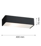 Argon RODAN kinkiet 2 pł. duży 2x15W (max) czarny struktura 657 Argon RODAN kinkiet 2 pł. duży 2x15W (max) czarny struktura 657