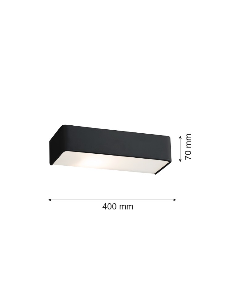 Argon RODAN kinkiet 2 pł. duży 2x15W (max) czarny struktura 657 Argon RODAN kinkiet 2 pł. duży 2x15W (max) czarny struktura 657