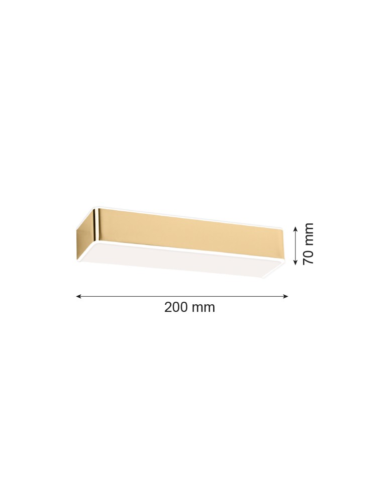 Kinkiety złote - Argon RODAN kinkiet 1 pł. mały 1x15W (max) złoty połysk białe wykończenie 4147 - product kolory-swiatla.pl 2