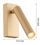 Argon RIO kinkiet 1 pł. 1x4.2 W złoty 8326 Argon RIO kinkiet 1 pł. 1x4.2 W złoty 8326