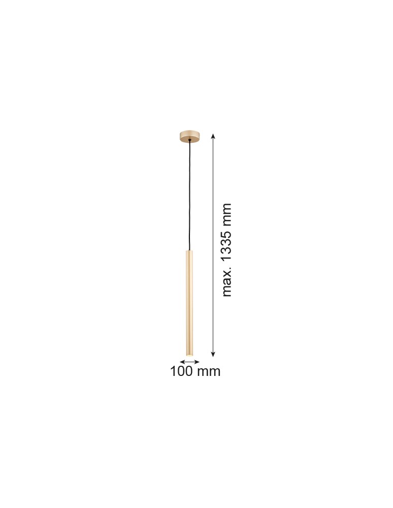 Argon RIO lampa wisząca 1 pł. 1x4.2 W złoty 8327 Argon RIO lampa wisząca 1 pł. 1x4.2 W złoty 8327