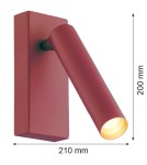 Argon RIO kinkiet 1 pł. 1x4.2 W czerwony 8330 Argon RIO kinkiet 1 pł. 1x4.2 W czerwony 8330