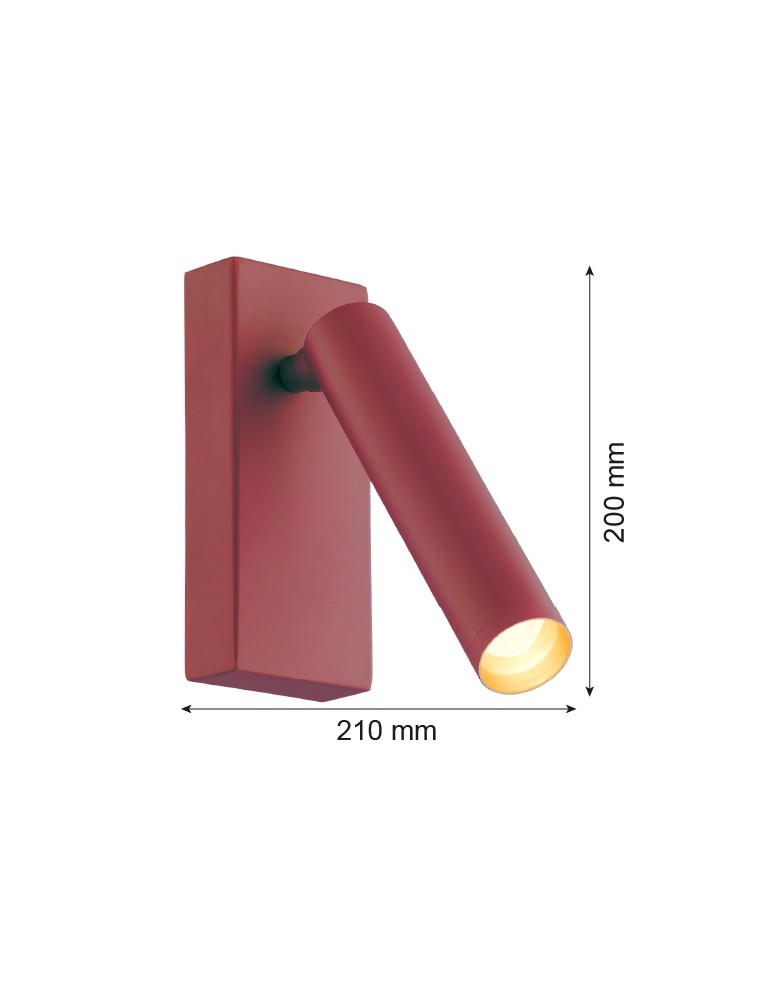 Argon RIO kinkiet 1 pł. 1x4.2 W czerwony 8330 Argon RIO kinkiet 1 pł. 1x4.2 W czerwony 8330