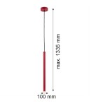 Lampy wiszące rurki - Argon RIO lampa wisząca 1 pł. 1x4.2 W czerwony 8331 - product 5