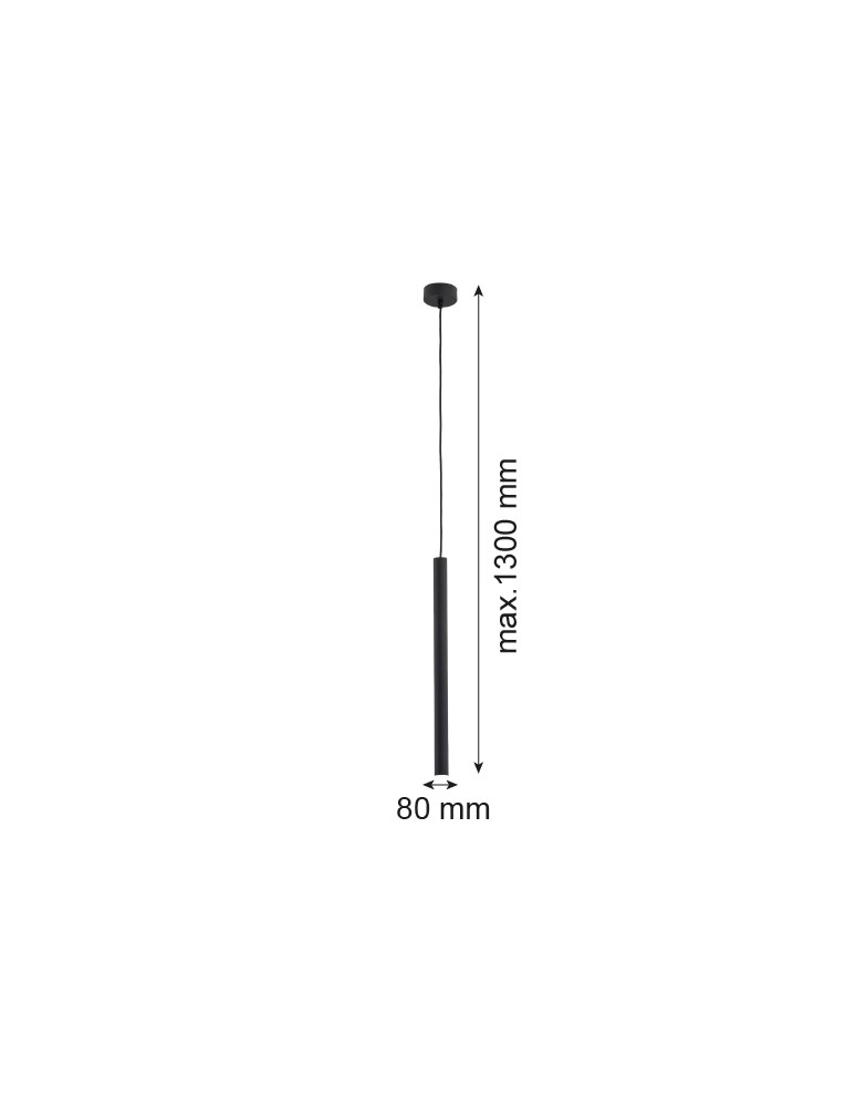 Argon ETNA PLUS lampa wisząca 1 pł. 1x6W (max) czarny struktura 8067