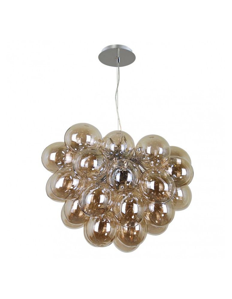 Lampy wiszące glamour - ITALUX Bento Wisząca Koniak  PND-7273-S-8-CGN - produkt kolory-swiatla.pl 1