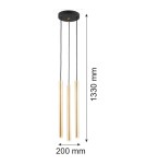 Argon SICILIA PLUS lampa wisząca 3 pł. 3x6W (max) mosiądz czarny struktura 6191 Argon SICILIA PLUS lampa wisząca 3 pł. 3x6W (max) mosiądz czarny struktura 6191