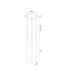 Argon SICILIA PLUS lampa wisząca 3 pł. 3x6W (max) mosiądz czarny struktura 6191 Argon SICILIA PLUS lampa wisząca 3 pł. 3x6W (max) mosiądz czarny struktura 6191