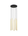 Argon SICILIA PLUS lampa wisząca 5 pł. 5x6W (max) mosiądz czarny struktura 2144