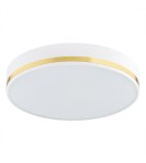 Argon AMORE plafon 2 pł. średni 2x15W (max) biały struktura ze złotym paskiem 7035 Argon AMORE plafon 2 pł. średni 2x15W (max) biały struktura ze złotym paskiem 7035