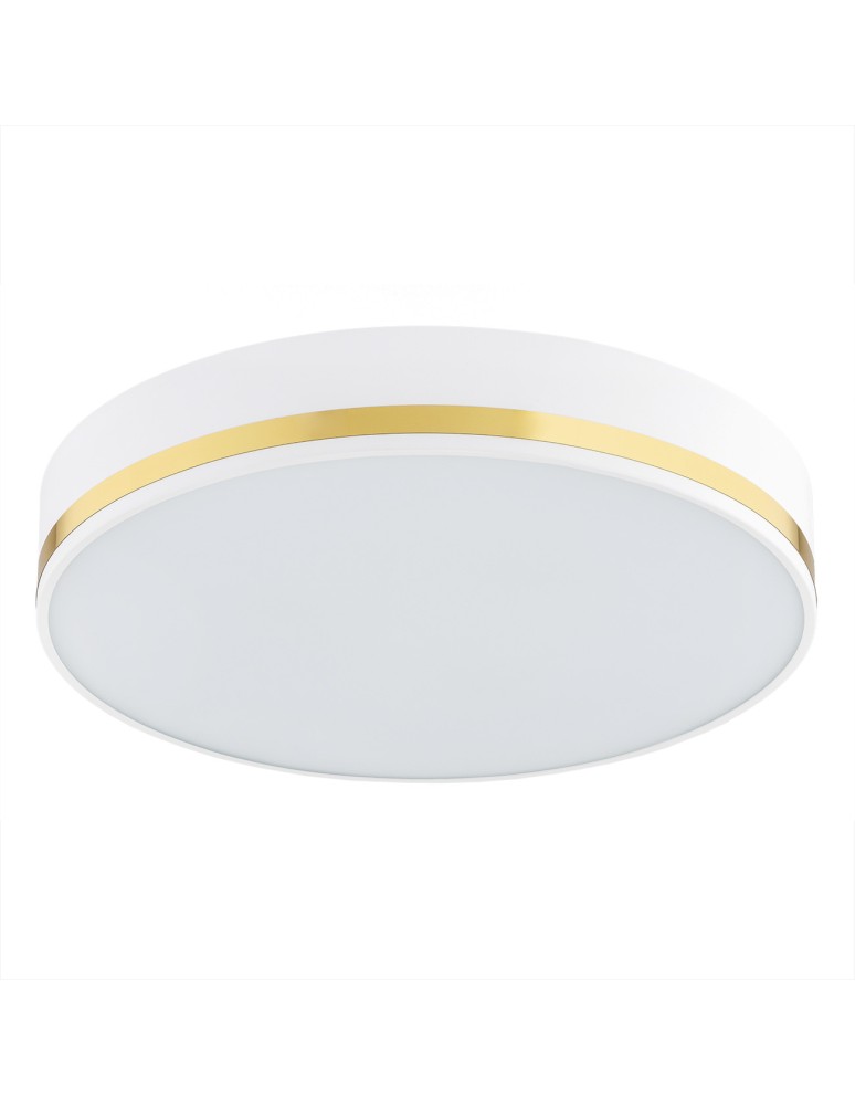 Argon AMORE plafon 2 pł. średni 2x15W (max) biały struktura ze złotym paskiem 7035 Argon AMORE plafon 2 pł. średni 2x15W (max) biały struktura ze złotym paskiem 7035