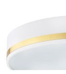 Argon AMORE plafon 2 pł. średni 2x15W (max) biały struktura ze złotym paskiem 7035 Argon AMORE plafon 2 pł. średni 2x15W (max) biały struktura ze złotym paskiem 7035