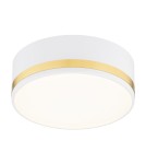 Argon AMORE plafon 2 pł. średni 2x15W (max) biały struktura ze złotym paskiem 7035 Argon AMORE plafon 2 pł. średni 2x15W (max) biały struktura ze złotym paskiem 7035