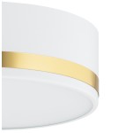 Argon AMORE plafon 2 pł. średni 2x15W (max) biały struktura ze złotym paskiem 7035 Argon AMORE plafon 2 pł. średni 2x15W (max) biały struktura ze złotym paskiem 7035