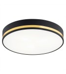 Plafony okrągłe - Argon AMORE plafon 2 pł. mały 2x15W (max) czarny struktura ze złotym paskiem 7040 - product 1