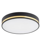 Plafony okrągłe - Argon AMORE plafon 2 pł. mały 2x15W (max) czarny struktura ze złotym paskiem 7040 - product 3