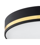 Plafony okrągłe - Argon AMORE plafon 2 pł. mały 2x15W (max) czarny struktura ze złotym paskiem 7040 - product 4