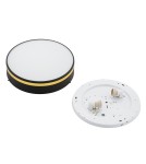Plafony okrągłe - Argon AMORE plafon 2 pł. mały 2x15W (max) czarny struktura ze złotym paskiem 7040 - product 5