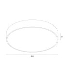 Argon TIAMO plafon LED 1x22W czerwony 8334 Argon TIAMO plafon LED 1x22W czerwony 8334