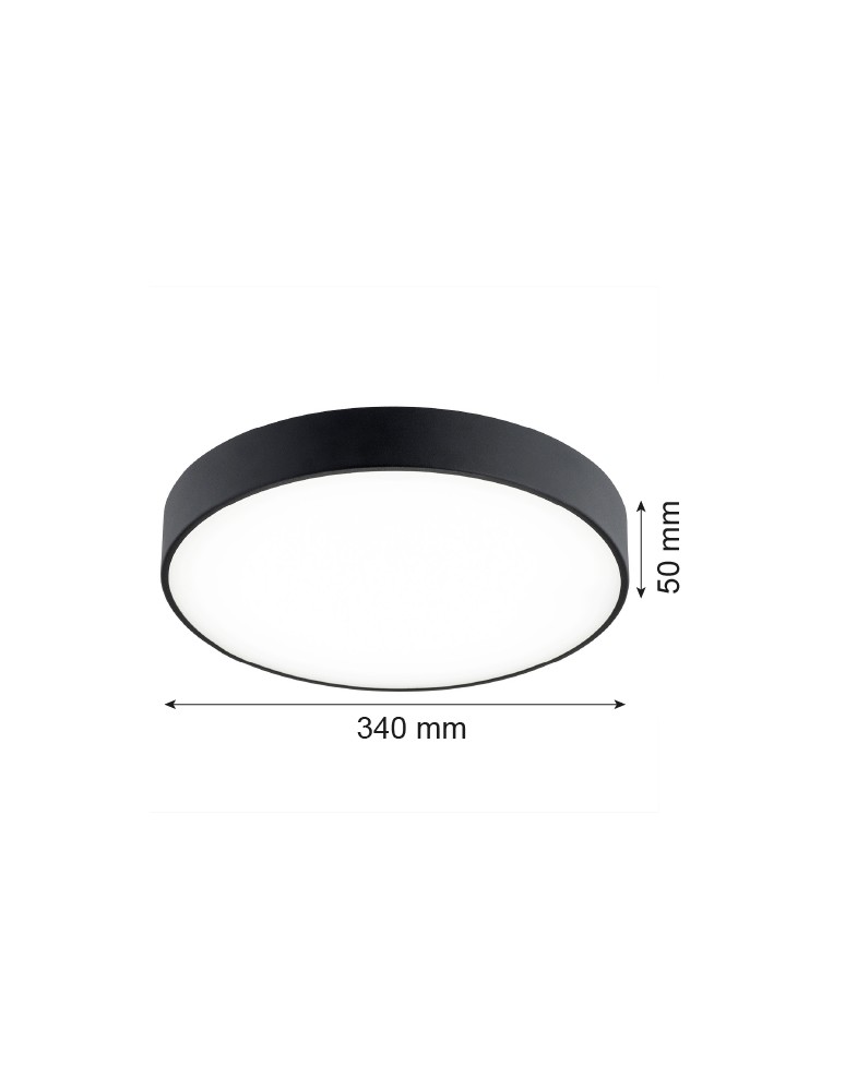 Argon TIAMO plafon LED 1x22W czarny 8348