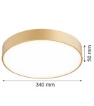 Argon TIAMO plafon LED 1x22W złoty lakierowany soft 8349 Argon TIAMO plafon LED 1x22W złoty lakierowany soft 8349